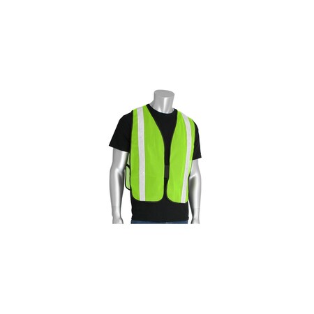 Pip NON-ANSI MESH SAFETY VEST, 1 3/8IN. WHITE GLOSS TAPE, PK 50 300-EVOR-PLY